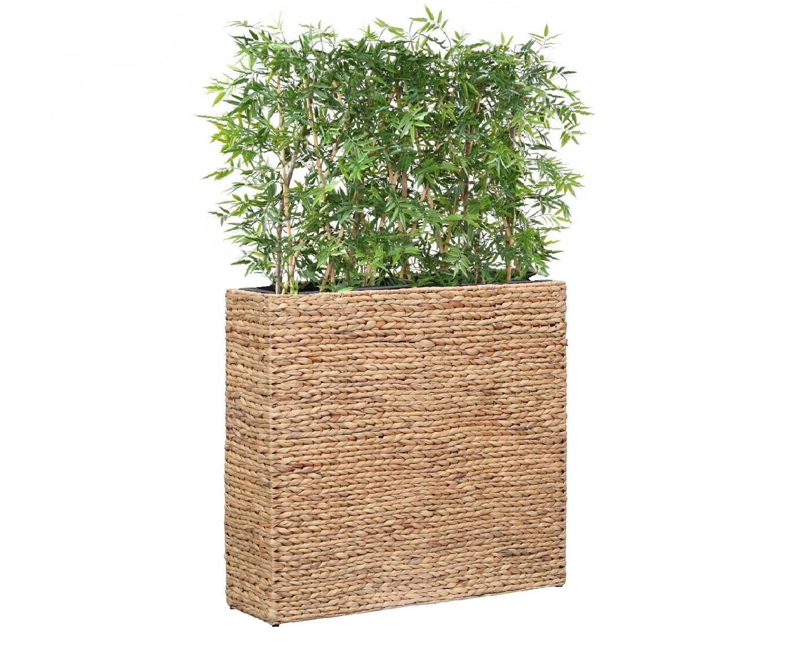 Location Jardinière Jacinthe d'eau tressée et bambou à Paris